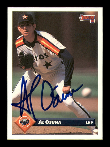 Al Osuna Autographed 1993 Donruss Card #216 Houston Astros SKU #184647