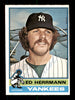 Ed Herrmann Autographed 1976 O-Pee-Chee Card #406 New York Yankees SKU #169457