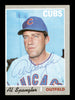 Al Spangler Autographed 1970 Topps Card #714 Chicago Cubs SKU #168303