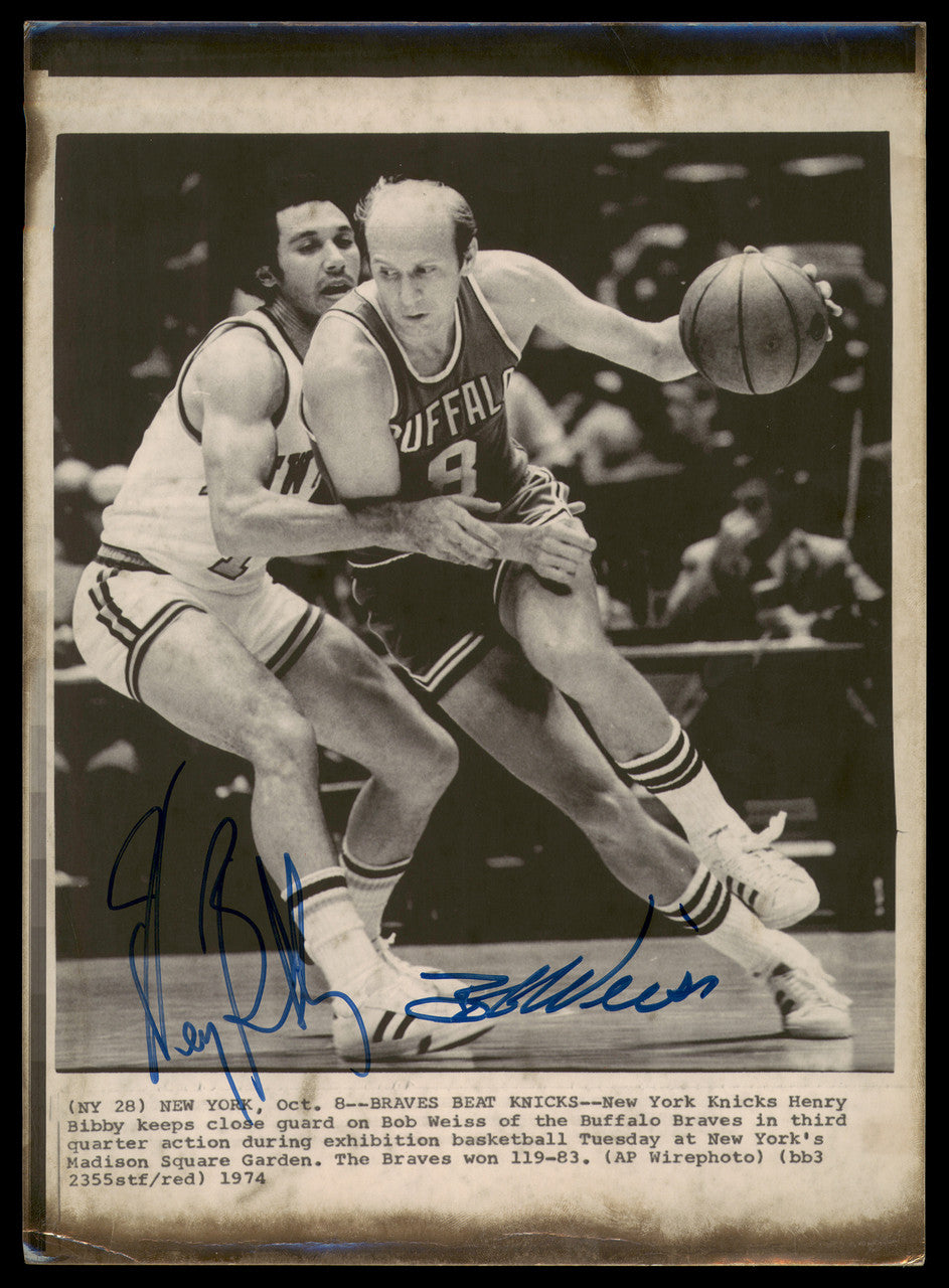 Henry Bibby & Bob Weiss Autographed 8x11 AP Photo SKU #185467