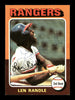Len Randle Autographed 1975 Topps Card #259 Texas Rangers SKU #168417