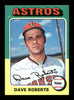 Dave Roberts Autographed 1975 Topps Card #301 Houston Astros SKU #168432