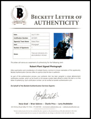Robert Plant Autographed 8x10 Photo Led Zeppelin (Removed Personalization) Beckett BAS #AA10403