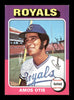 Amos Otis Autographed 1975 Topps Card #520 Kansas City Royals SKU #168489