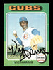 Vic Harris Autographed 1975 Topps Card #658 Chicago Cubs SKU #168551