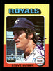 Steve Busby Autographed 1975 Topps Mini Card #120 Kansas City Royals SKU #168591