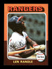 Len Randle Autographed 1975 Topps Mini Card #259 Texas Rangers SKU #168623