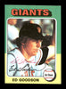 Ed Goodson Autographed 1975 Topps Mini Card #322 San Francisco Giants SKU #168635