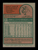 Jim Spencer Autographed 1975 Topps Mini Card #387 Texas Rangers SKU #168639