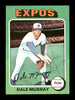 Dale Murray Autographed 1975 Topps Mini Rookie Card #568 Montreal Expos SKU #168672