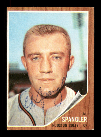 Al Spangler Autographed 1962 Topps Card #556 Houston Colt .45's High Number SKU #170033