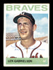 Len Gabrielson Autographed 1964 Topps Card #198 Milwaukee Braves SKU #170264