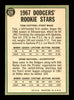 Tom Hutton Autographed 1967 Topps Rookie Card #428 Los Angeles Dodgers SKU #170890