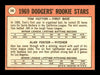 Alan Foster Autographed 1969 Topps Rookie Card #266 Los Angeles Dodgers SKU #171035