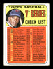 Dick Radatz Autographed 1969 Topps Checklist Card #582 Detroit Tigers SKU #171120