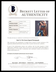 Michael J. Fox & Christopher Lloyd Autographed 16x20 Photo Back To The Future Beckett BAS QR Stock #209144
