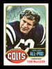 Tom MacLeod Autographed 1976 Topps Rookie Card #440 Baltimore Colts SKU #171169