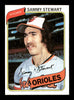 Sammy Stewart Autographed 1980 Topps Card #119 Baltimore Orioles SKU #166467