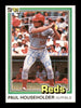 Paul Householder Autographed 1981 Donruss Rookie Card #303 Cincinnati Reds SKU #166489