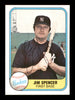Jim Spencer Autographed 1981 Fleer Card #96 New York Yankees SKU #166515
