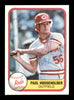 Paul Householder Autographed 1981 Fleer Rookie Card #217 Cincinnati Reds SKU #166530