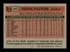 Frank Pastore Autographed 1981 Topps Card #499 Cincinnati Reds SKU #166542