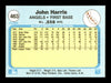John Harris Autographed 1982 Fleer Card #463 California Angels SKU #166625