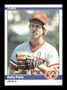 Kelly Paris Autographed 1984 Fleer Card #476 Cincinnati Reds SKU #166654