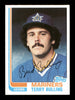Terry "Bud" Bulling Autographed 1982 Topps Card #98 Seattle Mariners SKU #166805