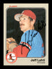 Jeff Lahti Autographed 1983 Fleer Rookie Card #12 St. Louis Cardinals SKU #166821