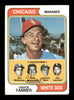 Alex "Al" Monchak Autographed 1974 Topps Card #221 Chicago White Sox Coach SKU #167115