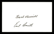 Earl Averill Sr. & Earl Averill Jr. Autographed 3x5 Index Card SKU #171220