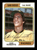 Dave Roberts Autographed 1974 O-Pee-Chee Card #309 San Diego Padres SKU #169343