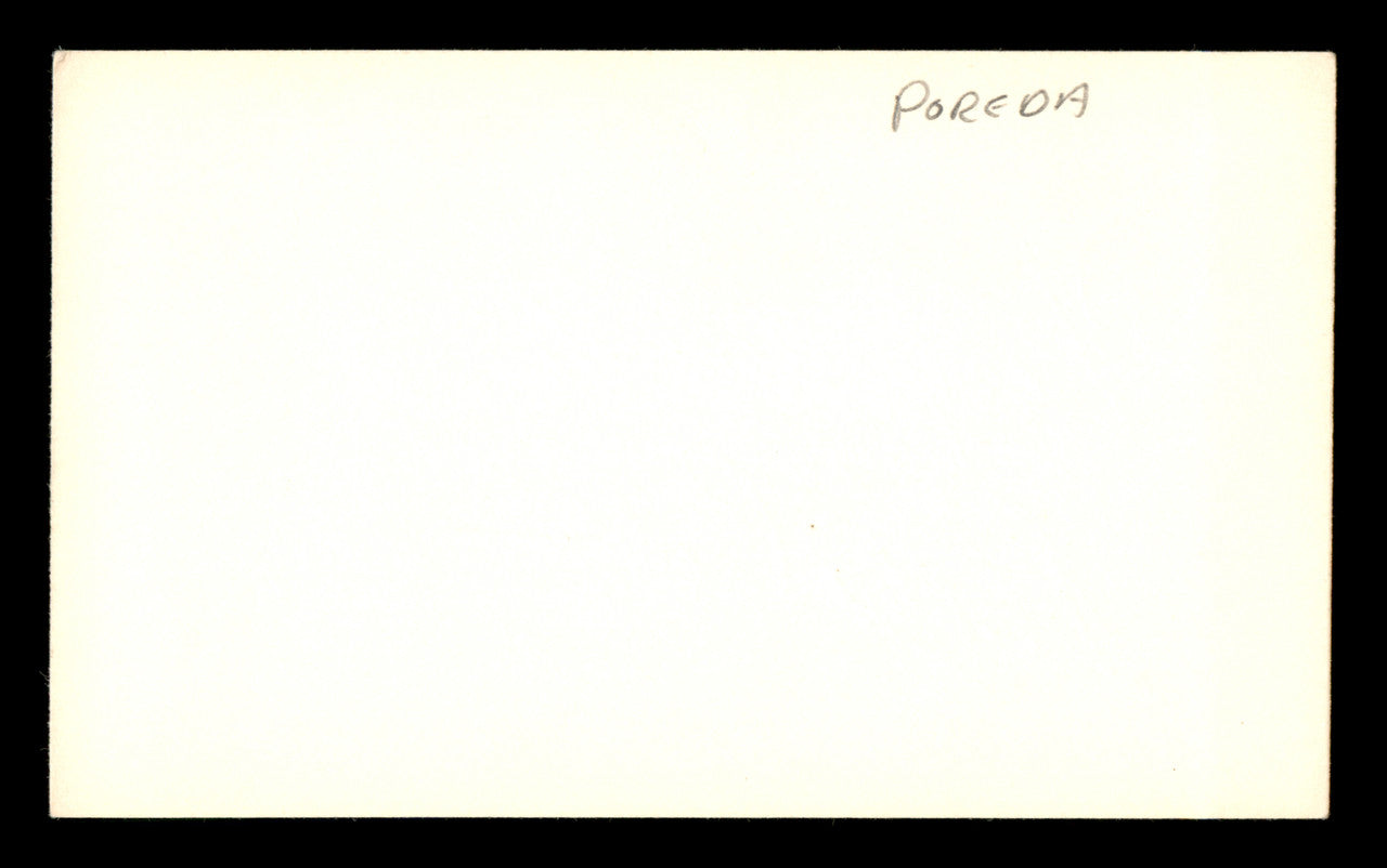 Stanley Poreda Autographed 3x5 Index Card "Very Sincerely" SKU #186880