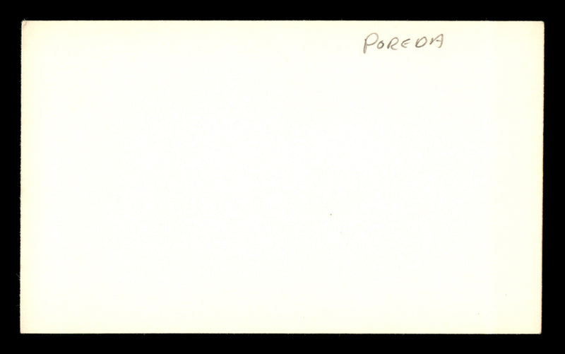 Stanley Poreda Autographed 3x5 Index Card "Very Sincerely" SKU #186880