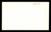 Stanley Poreda Autographed 3x5 Index Card "Very Sincerely" SKU #186880