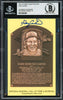 Gary Carter Autographed Hall Of Fame HOF Plaque Postcard Montreal Expos, New York Mets Auto Grade Gem Mint 10 Beckett BAS Stock #211057