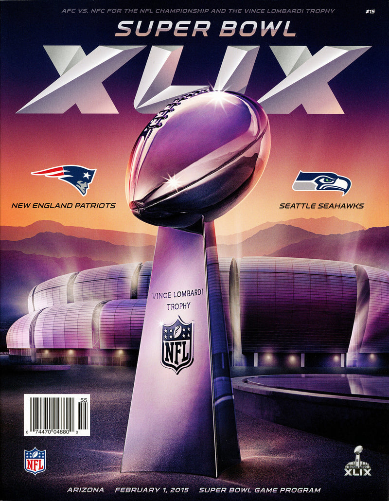 Unsigned Super Bowl 49 XLIX Program Seattle Seahawks Stock #208800