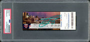 Julio Rodriguez Autographed MLB Debut Ticket 4/8/22 Seattle Mariners City Picture In Teal PSA/DNA Stock #209772