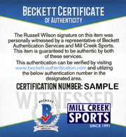Russell Wilson Autographed Sports Illustrated Magazine Seattle Seahawks Signed in White RW Holo & Beckett BAS Stock #182296