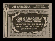 Joe Garagiola Autographed 1991 Topps Today Show Card #1 St. Louis Cardinals SKU #251067
