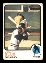 Vida Blue Autographed 1973 Topps Card #430 Oakland A's SKU #251083