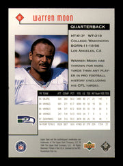 Warren Moon Autographed 1998 Upper Deck Black Diamond Card #81 Seattle Seahawks SKU #251097