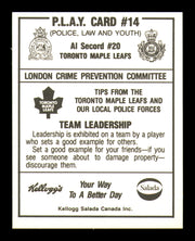 Al Secord Autographed 1987-88 Kellogg Card #14 Toronto Maple Leafs SKU #251104