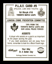 Ed Olczyk Autographed 1987-88 Kellogg Card #16 Toronto Maple Leafs SKU #251106
