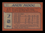 Andy Moog Autographed 1985-86 Topps Card #12 Edmonton Oilers SKU #251111