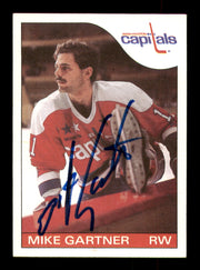 Mike Gartner Autographed 1985-86 Topps Card #46 Washington Capitals SKU #251121