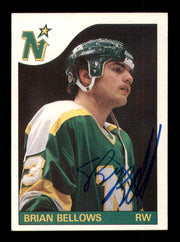 Brian Bellows Autographed 1985-86 Topps Card #50 Minnesota North Stars SKU #251125