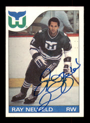 Ray Neufeld Autographed 1985-86 Topps Card #58 Hartford Whalers SKU #251130