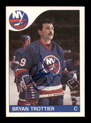 Bryan Trottier Autographed 1985-86 Topps Card #60 New York Islanders SKU #251133